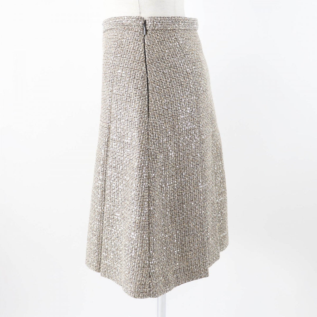 GUCCI Pleated skirt 545461 Outer material: 40% polyester, 24% nylon, 16% cotton, 13% rayon, 5% acrylic Gold type Women 40 Used Authentic