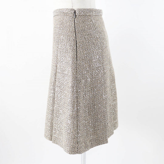 GUCCI Pleated skirt 545461 Outer material: 40% polyester, 24% nylon, 16% cotton, 13% rayon, 5% acrylic Gold type Women 40 Used Authentic
