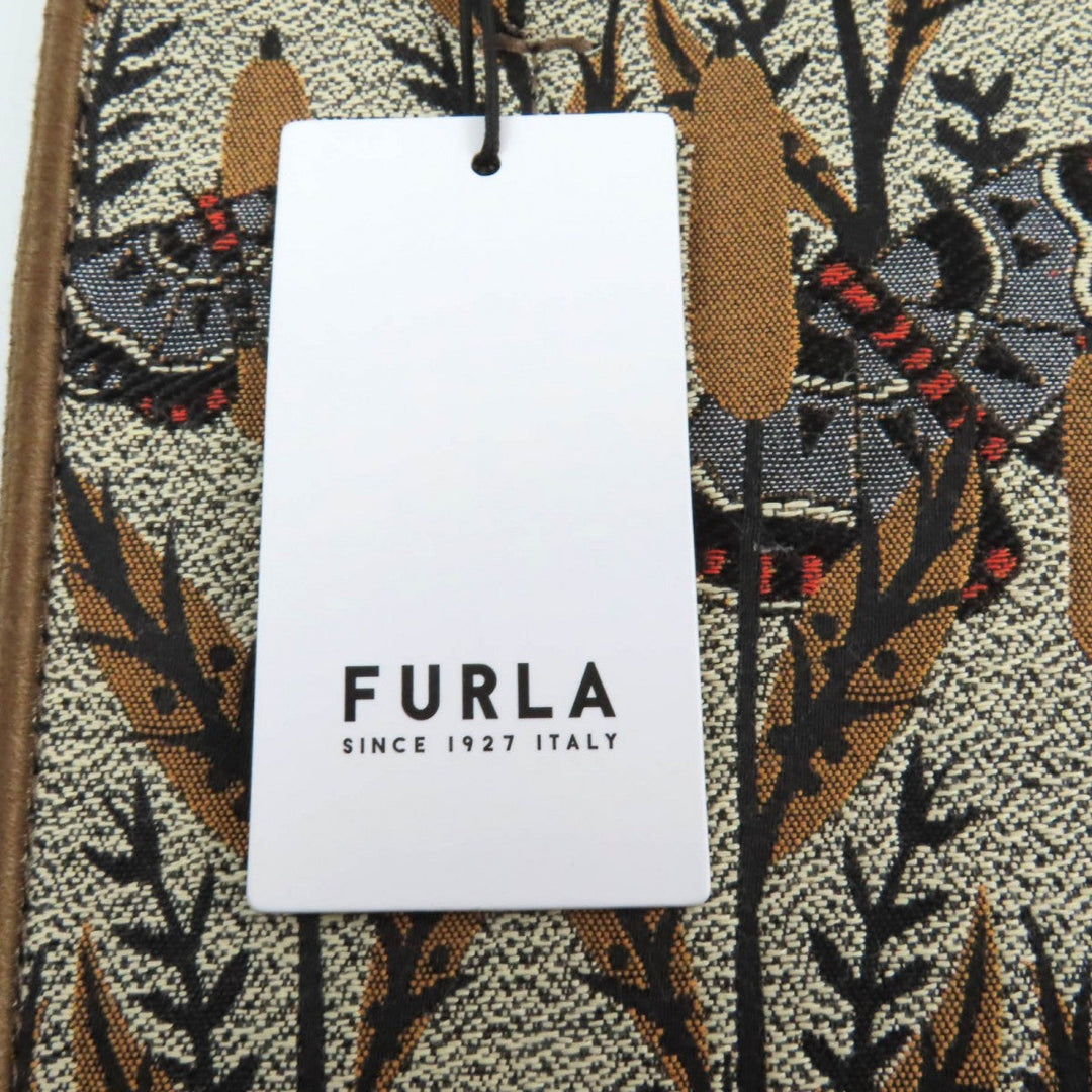 Furla Shoulder Bag WB00352 Polyester , Cotton , Piscose , Leather Multi Opportunity Butterfly Mini Tote Bag Women Used Authentic