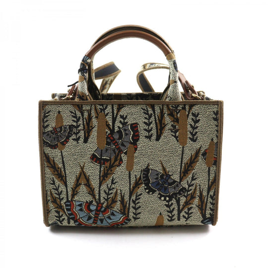 Furla Shoulder Bag WB00352 Polyester , Cotton , Piscose , Leather Multi Opportunity Butterfly Mini Tote Bag Women Used Authentic