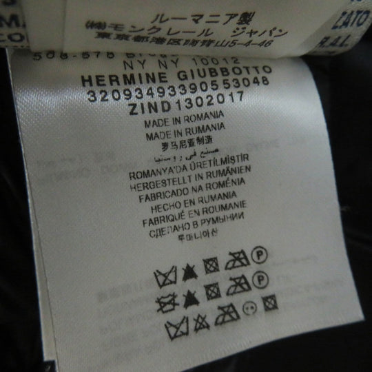 MONCLER down coat Nylon black HERMINE zero