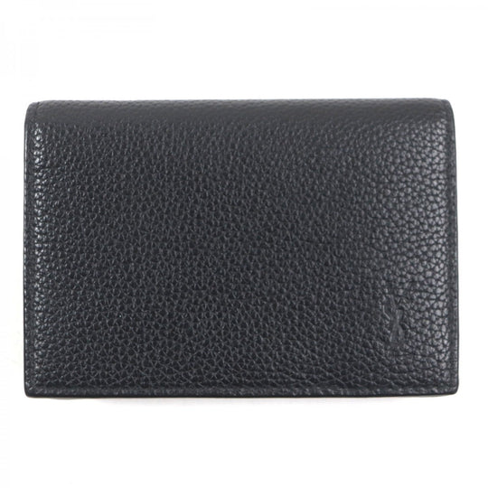 SAINT LAURENT PARIS name card holder 693492 Main: Leather black mens Used Authentic