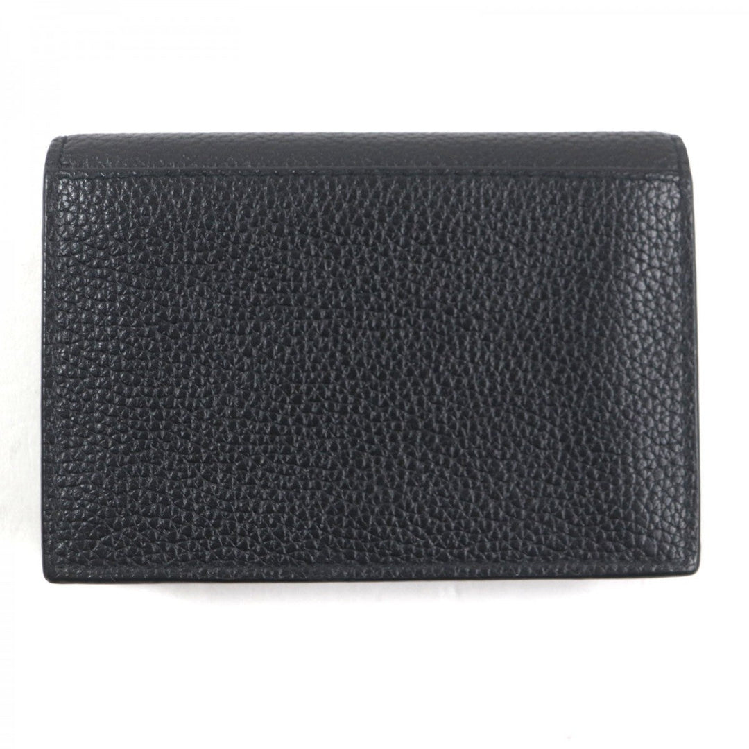SAINT LAURENT PARIS name card holder 693492 Main: Leather black mens Used Authentic