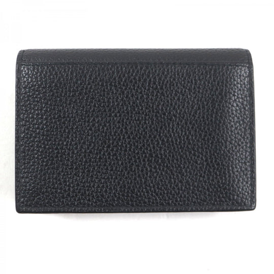 SAINT LAURENT PARIS name card holder 693492 Main: Leather black mens Used Authentic