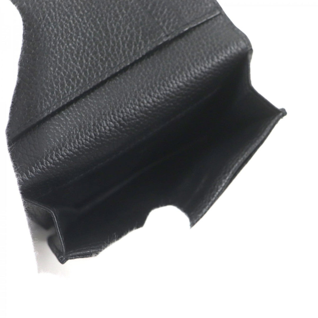 SAINT LAURENT PARIS name card holder 693492 Main: Leather black mens Used Authentic