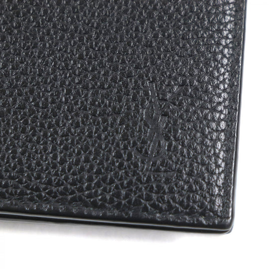 SAINT LAURENT PARIS name card holder 693492 Main: Leather black mens Used Authentic
