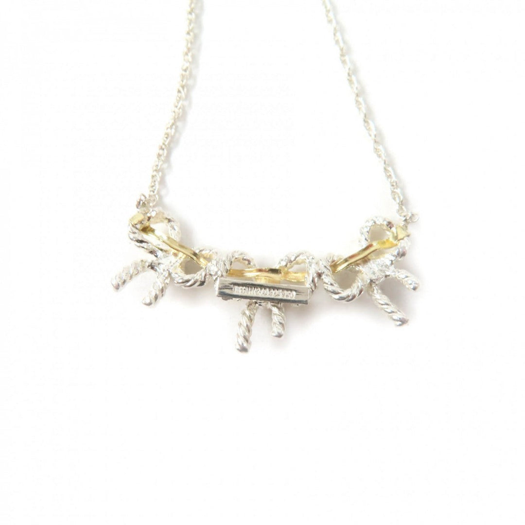 TIFFANY&Co. Necklace Main: SV925, Part: 750 Silver gold Women Used Authentic