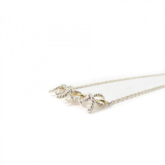 TIFFANY&Co. Necklace Main: SV925, Part: 750 Silver gold Women Used Authentic