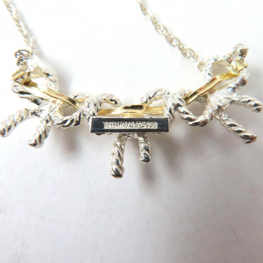 TIFFANY&Co. Necklace Main: SV925, Part: 750 Silver gold Women Used Authentic