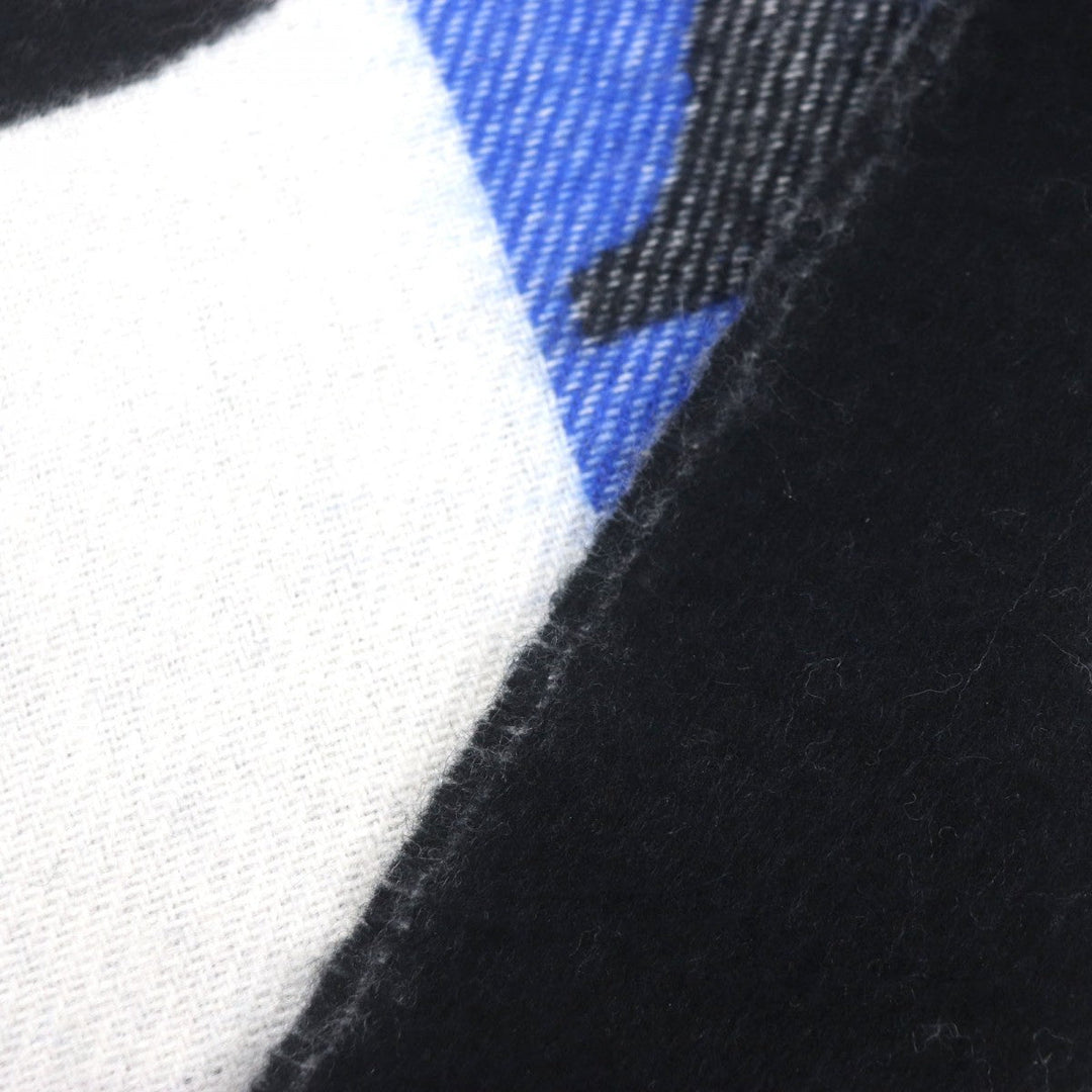 LOUIS VUITTON Scarf M73439 Main: 90% wool, Main: 10% cashmere Black white blue Ethalp LV Forward mens Used Authentic
