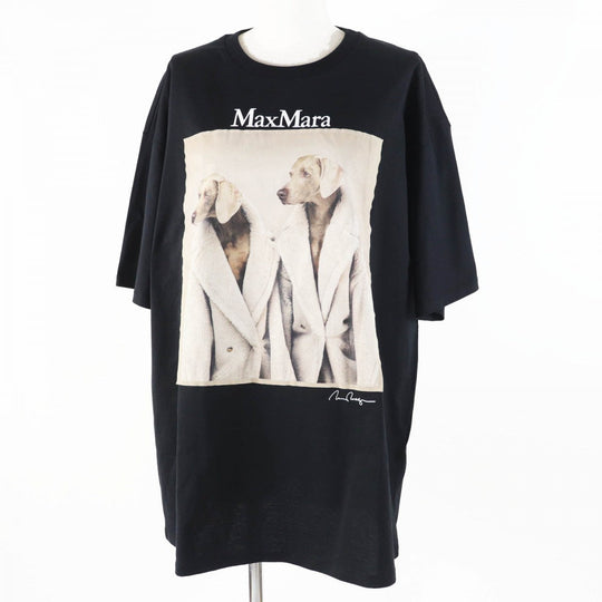 MAX MARA Short sleeve T-shirt 2319460139 Main: 100% cotton black TACCO Women M Used Authentic