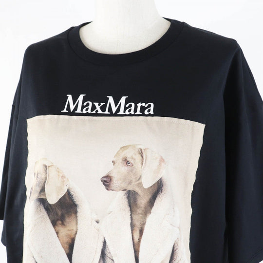 MAX MARA Short sleeve T-shirt 2319460139 Main: 100% cotton black TACCO Women M Used Authentic