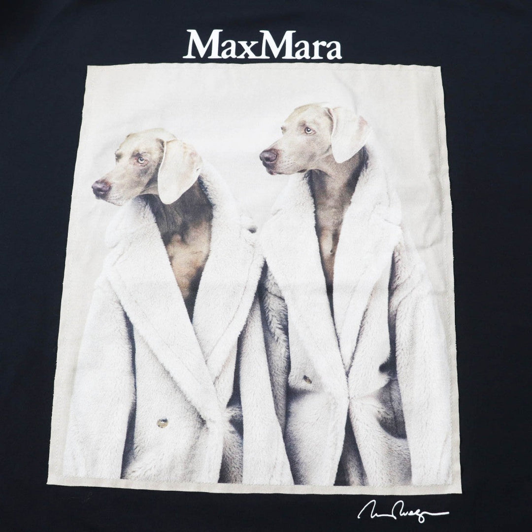 MAX MARA Short sleeve T-shirt 2319460139 Main: 100% cotton black TACCO Women M Used Authentic