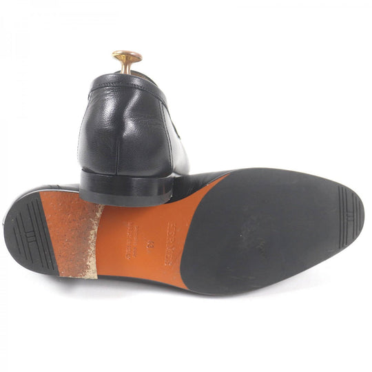 HERMES loafers leather black moccasins paris 43