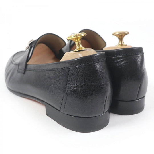 HERMES loafers leather black moccasins paris 43