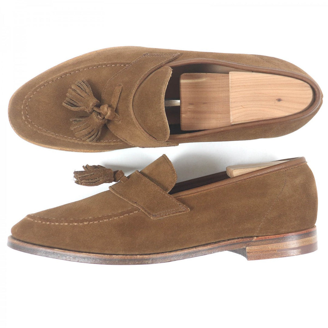 CROCKETT&JONES loafers Main: Suede leather Brown SOLENT mens 6.5 Used Authentic