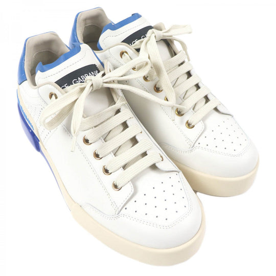 DOLCE&GABBANA Low cut sneakers Main: Leather White blue mens 6.5 Used Authentic