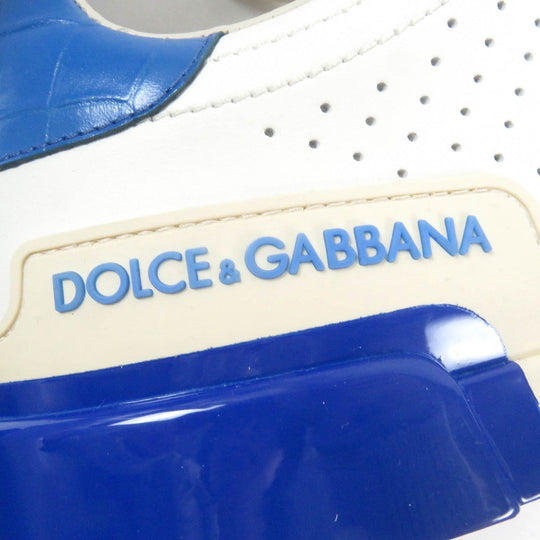 DOLCE&GABBANA Low cut sneakers Main: Leather White blue mens 6.5 Used Authentic