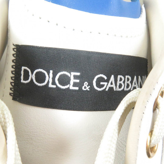 DOLCE&GABBANA Low cut sneakers Main: Leather White blue mens 6.5 Used Authentic