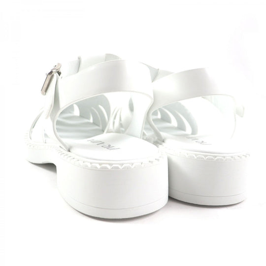 PRADA Sandals 2X3084 Main: Brushed leather white mens 10 Used Authentic