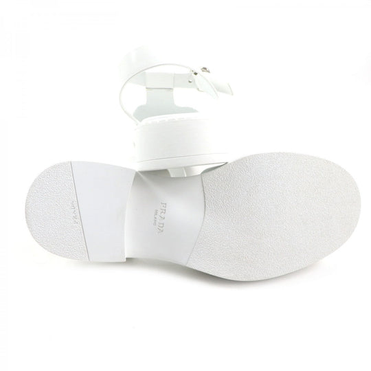 PRADA Sandals 2X3084 Main: Brushed leather white mens 10 Used Authentic