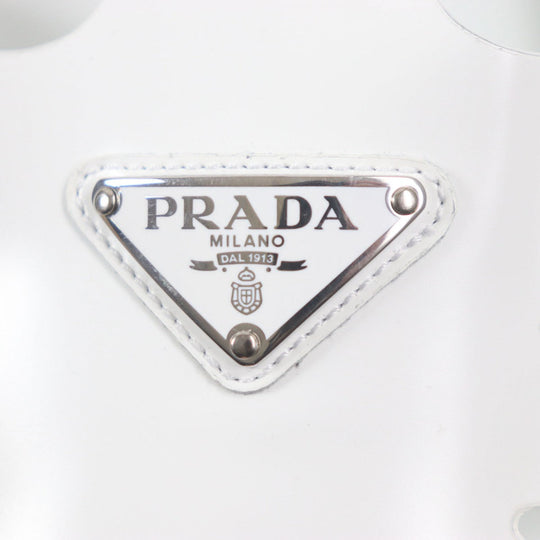 PRADA Sandals 2X3084 Main: Brushed leather white mens 10 Used Authentic
