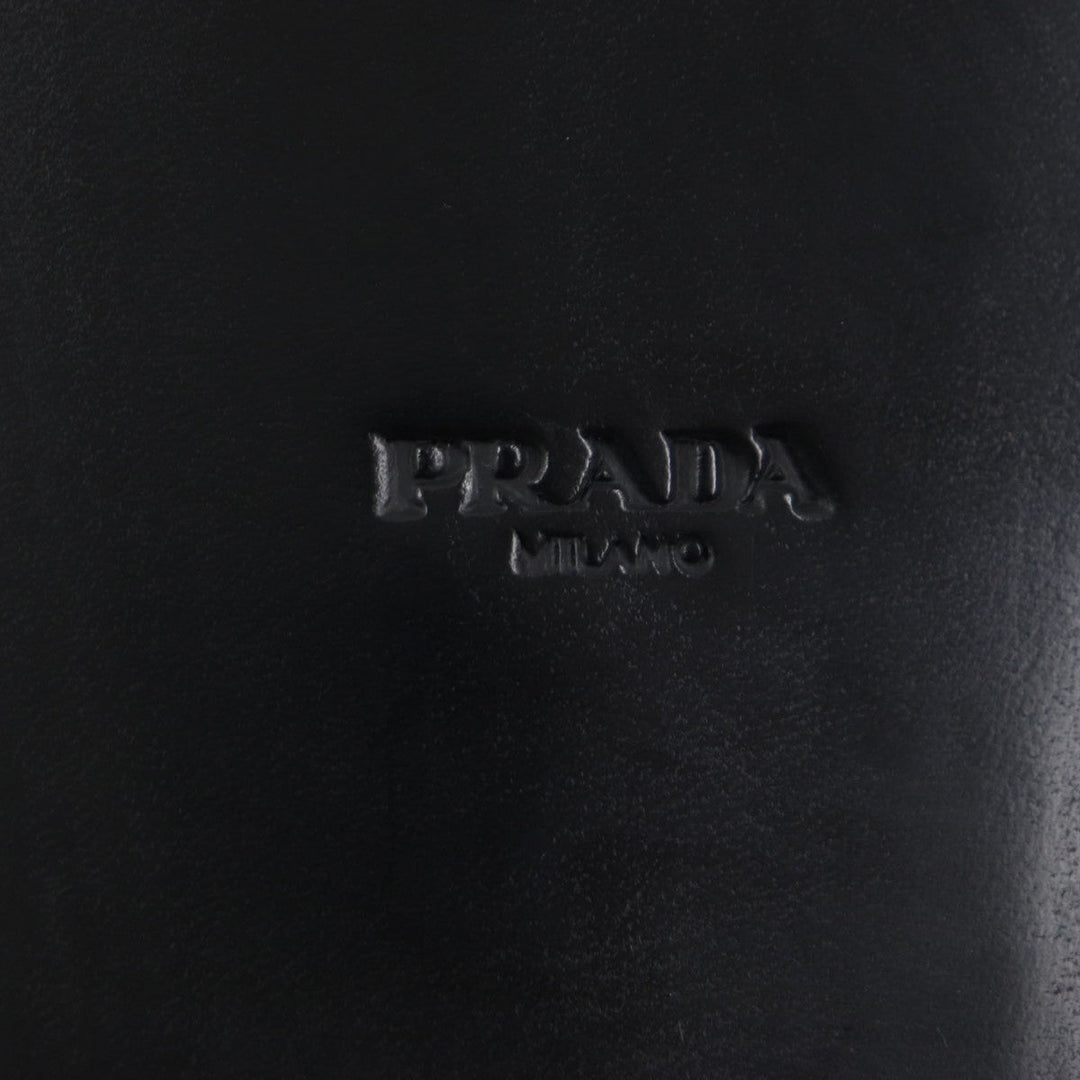 PRADA loafers 2DB214 Main: Brushed leather black mens 10 Used Authentic
