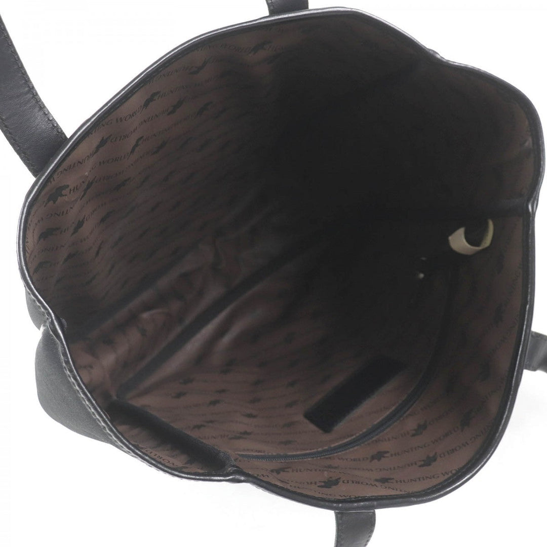 HUNTING WORLD Tote Bag Main: Canvas, Main: Leather black Safari to Day mens Used Authentic