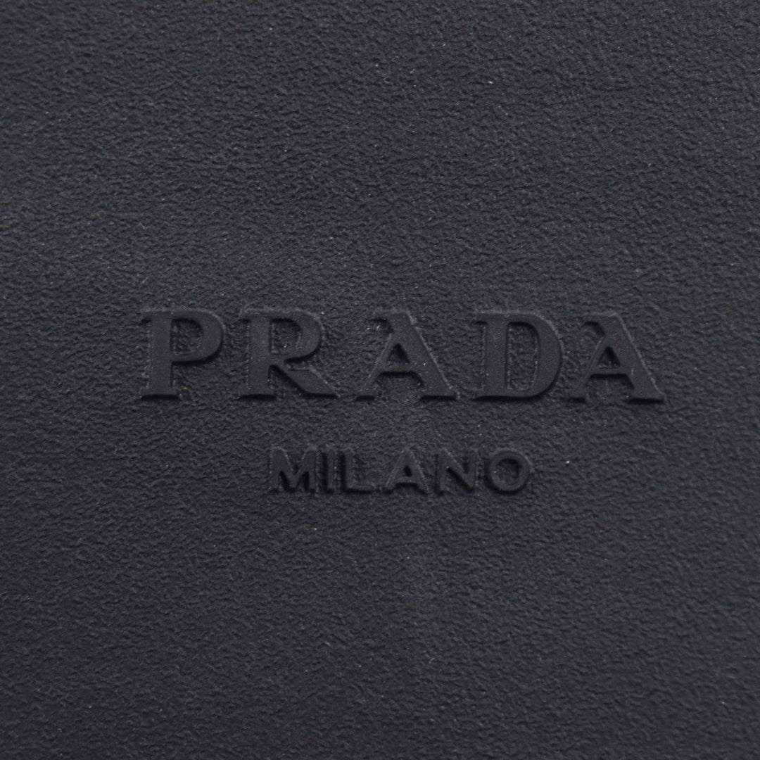 PRADA Leather shoes 2EG421 Main: Brushed leather Dark brown Diapason mens 8.5 Used Authentic