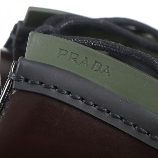 PRADA Leather shoes 2EG421 Main: Brushed leather Dark brown Diapason mens 8.5 Used Authentic