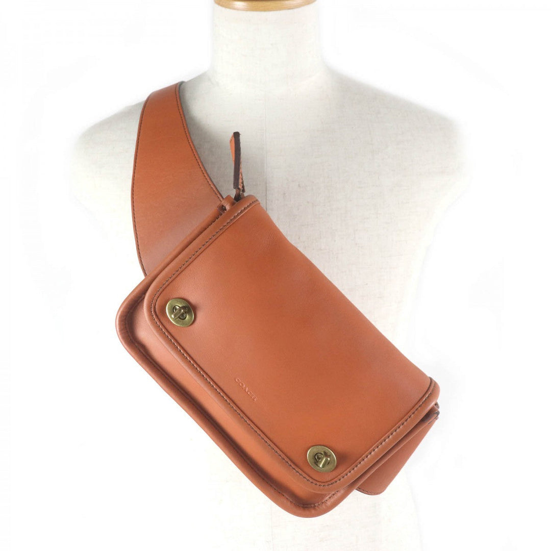 COACH Sling bag 70722 Main: Leather Brown mens Used Authentic