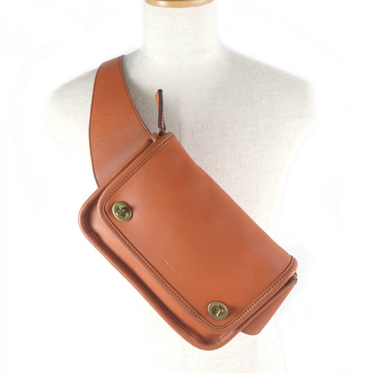 COACH Sling bag 70722 Main: Leather Brown mens Used Authentic