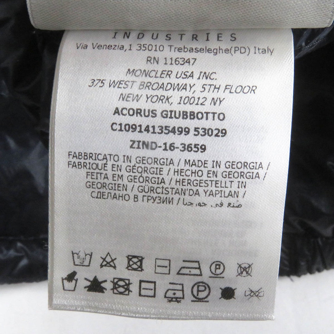 MONCLER Down jacket Main: 100% nylon, Filling: 90% down, Filling: 10% feather Navy ACORUS GIUBBOTTO mens 2 Used Authentic