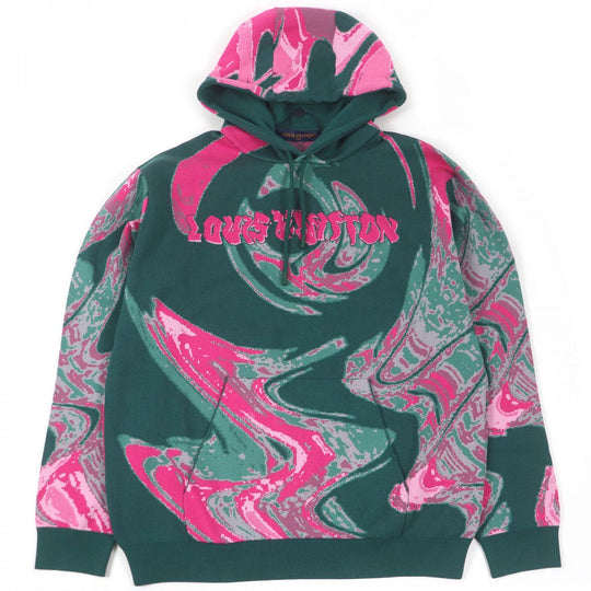 LOUIS VUITTON Hoodie Main: 100% cotton green mens XL Used Authentic