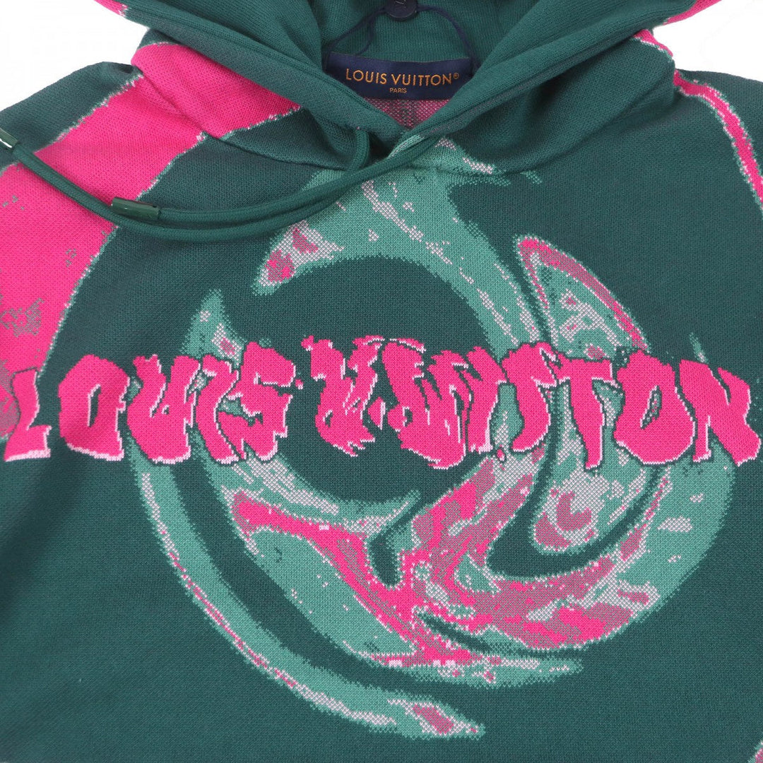 LOUIS VUITTON Hoodie Main: 100% cotton green mens XL Used Authentic