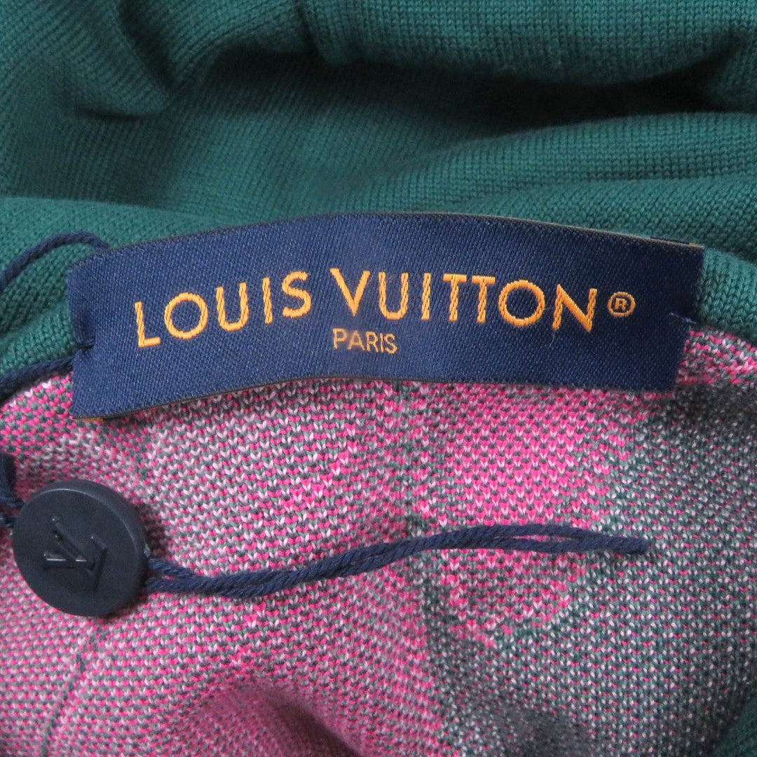LOUIS VUITTON Hoodie Main: 100% cotton green mens XL Used Authentic