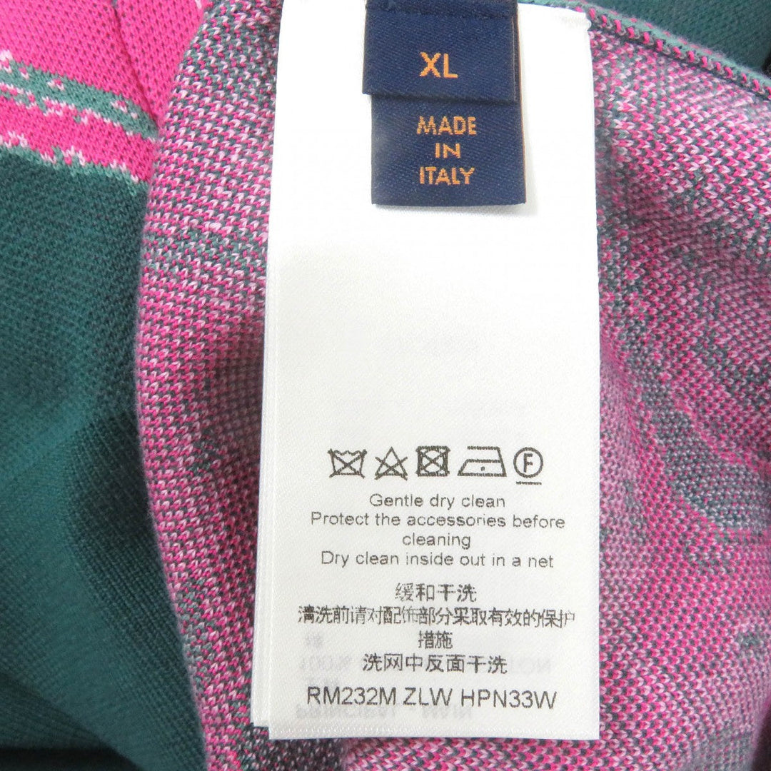 LOUIS VUITTON Hoodie Main: 100% cotton green mens XL Used Authentic
