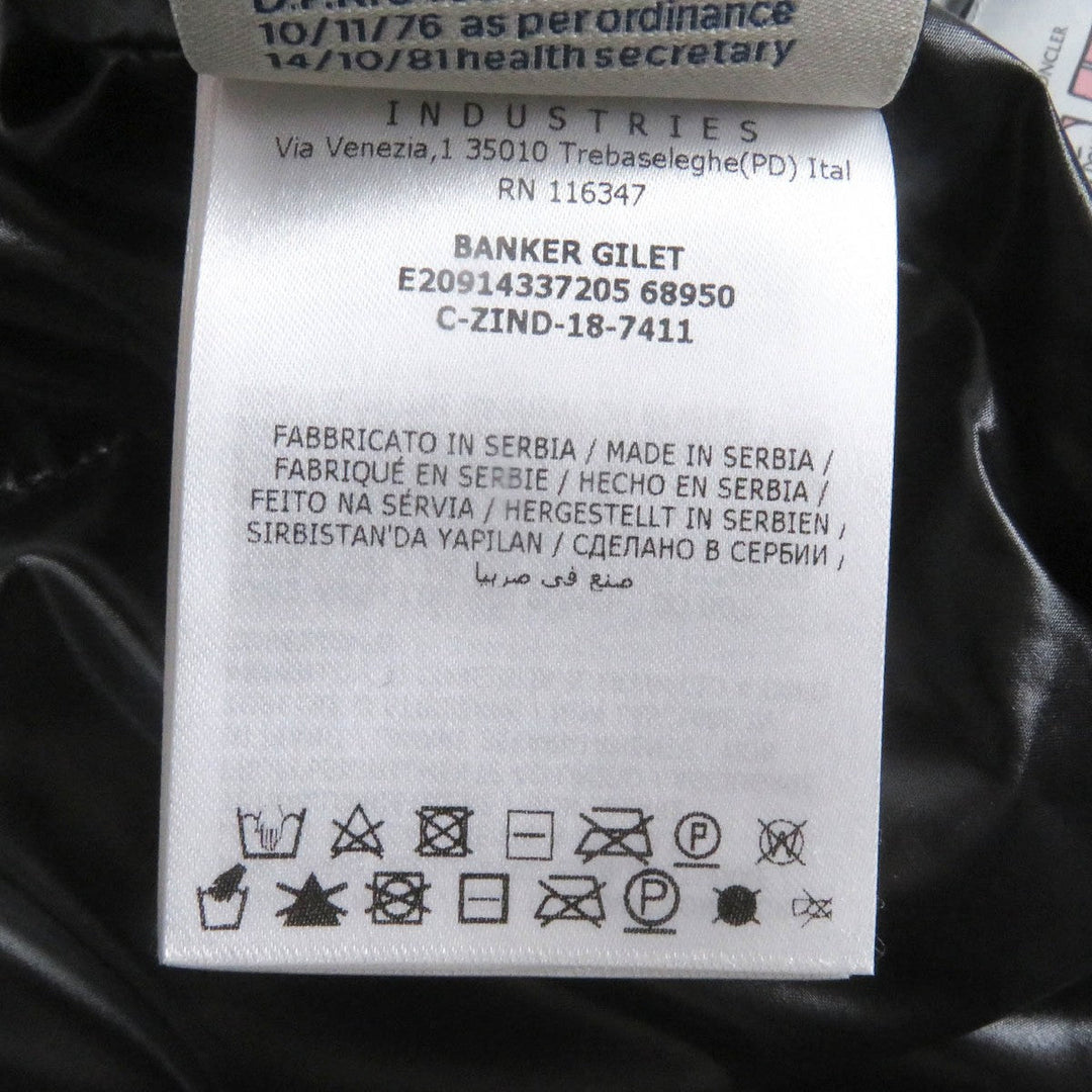 MONCLER Down vest Main: 100% nylon, Filling: 90% down, Filling: 10% feather black BANKER GILET mens Used Authentic