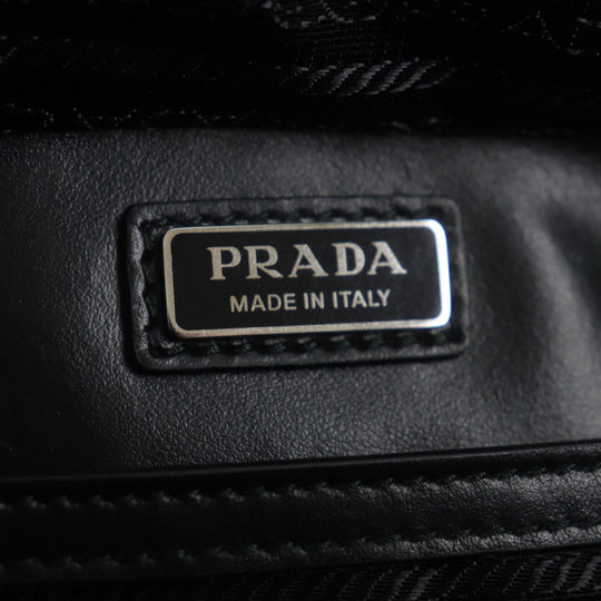 PRADA Shoulder Bag 2VH069 Main: Brushed leather black Brick mens Used Authentic