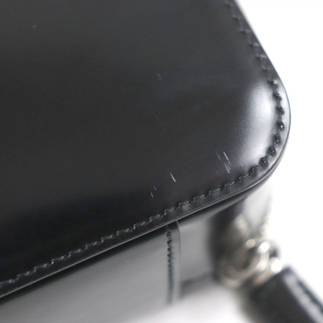 PRADA Shoulder Bag 2VH069 Main: Brushed leather black Brick mens Used Authentic