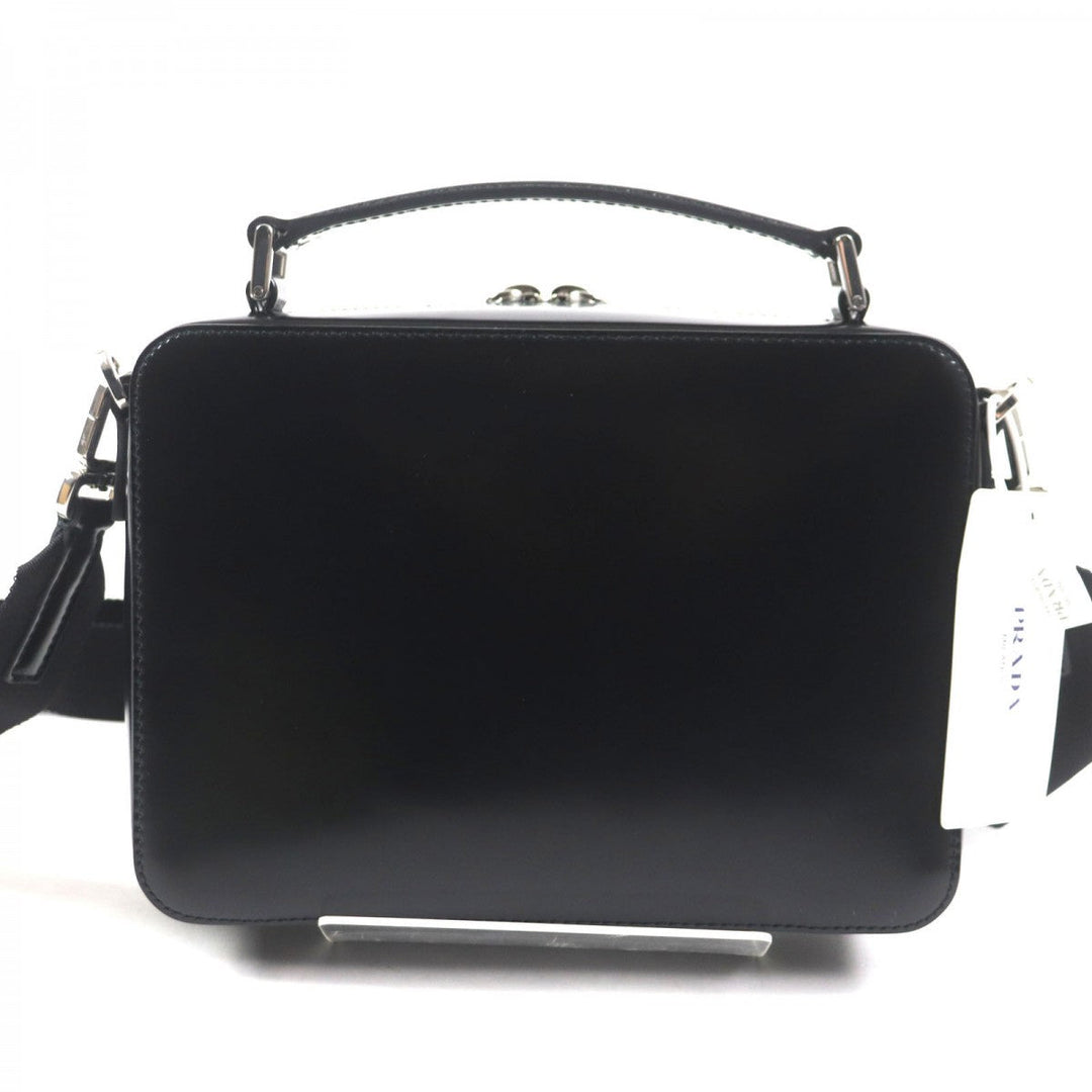 PRADA Shoulder Bag 2VH069 Main: Brushed leather black Brick mens Used Authentic