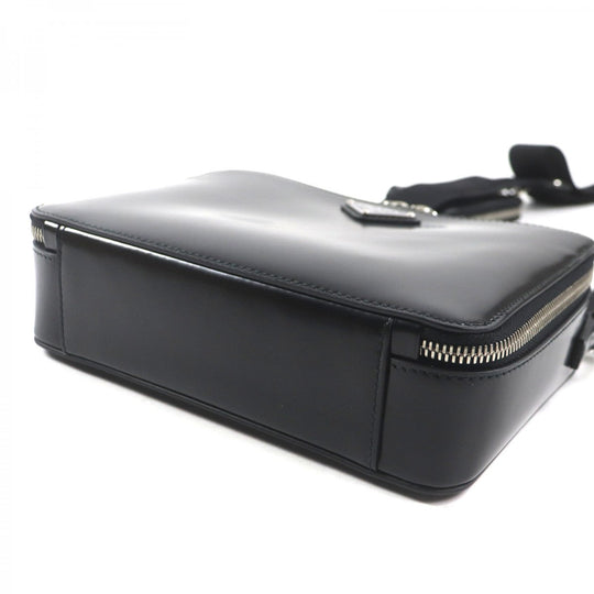 PRADA Shoulder Bag 2VH069 Main: Brushed leather black Brick mens Used Authentic