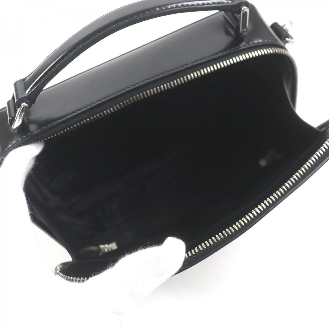 PRADA Shoulder Bag 2VH069 Main: Brushed leather black Brick mens Used Authentic