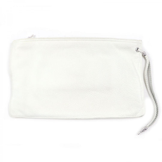 CHROME HEARTS Clutch bag leather White Silver
