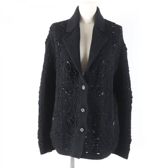 CHANEL cardigan P72095K10354 Main: 100% cashmere, part: 82% cotton, part: 18% polyamide black Women 36 Used Authentic