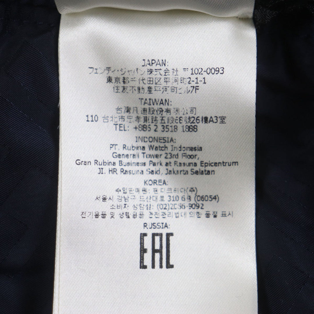 FENDI hat FXQ966 Main: 100% nylon, Lining: 100% nylon Navy mens Used Authentic