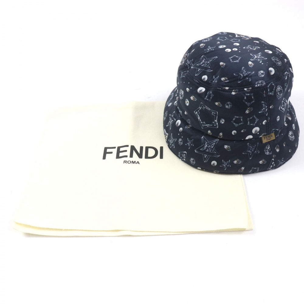 FENDI hat FXQ966 Main: 100% nylon, Lining: 100% nylon Navy mens Used Authentic