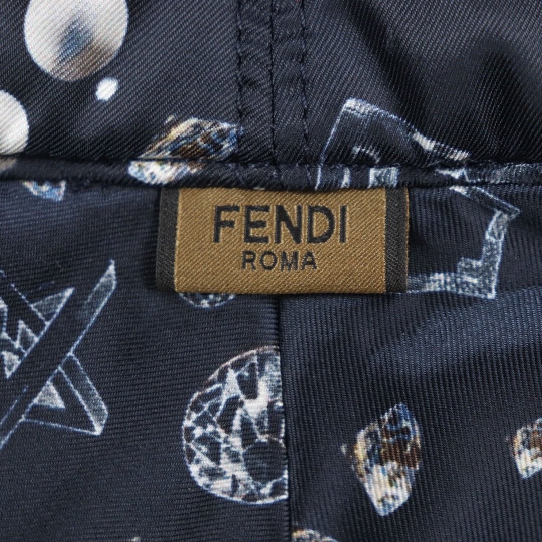 FENDI hat FXQ966 Main: 100% nylon, Lining: 100% nylon Navy mens Used Authentic