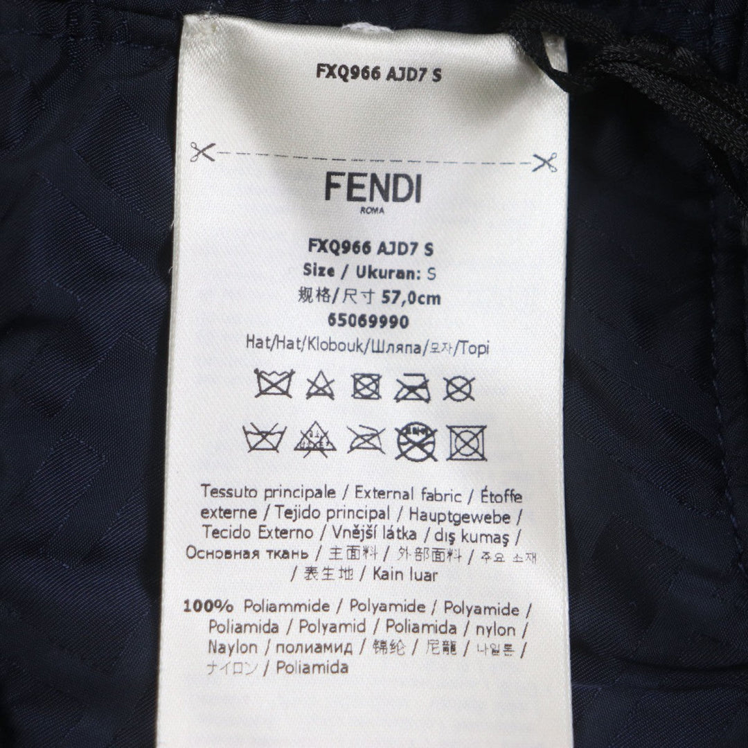 FENDI hat FXQ966 Main: 100% nylon, Lining: 100% nylon Navy mens Used Authentic