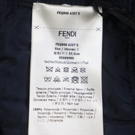 FENDI hat FXQ966 Main: 100% nylon, Lining: 100% nylon Navy mens Used Authentic